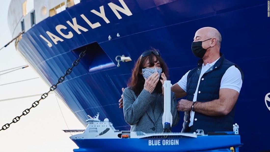 Jeff Bezos just named a huge rocket rescue ship after his mother

