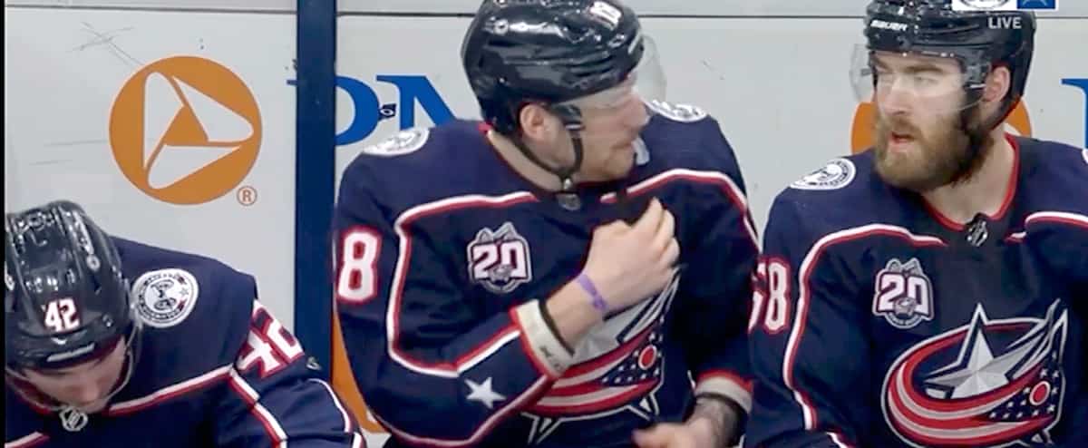 Pierre-Luc Dubois was still on the bench in the Blue Jackets defeat

