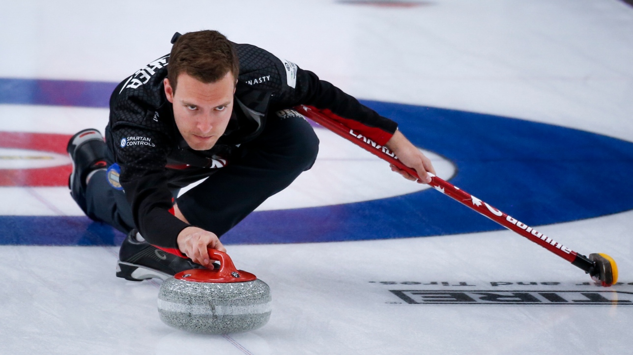 Brendan Butcher and Canada regained two wins at the World Curling Championship on Tuesday

