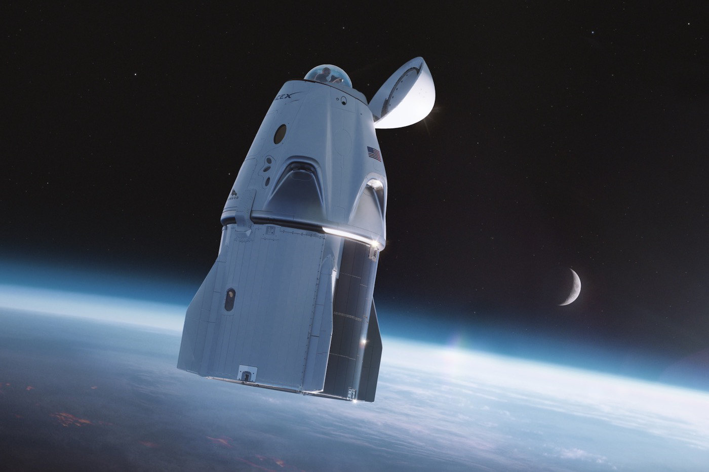 SpaceX Crew Dragon coupole