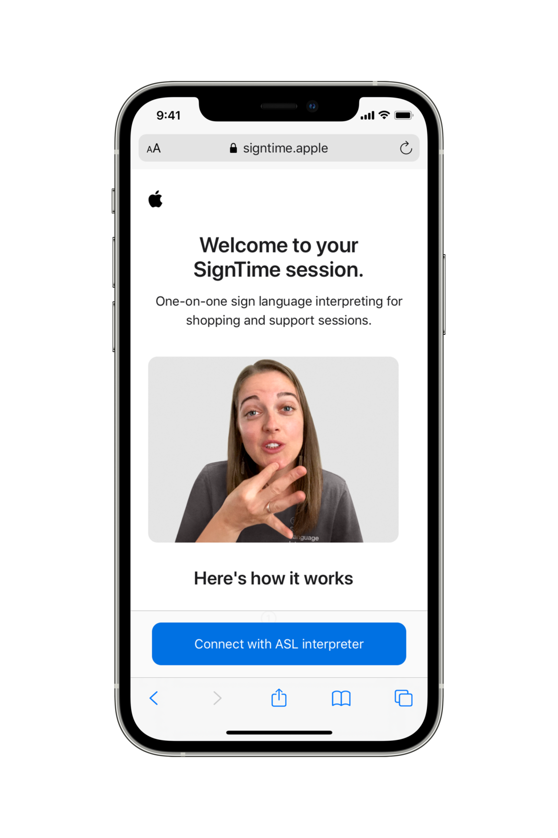 Sign language translator is available with SignTime