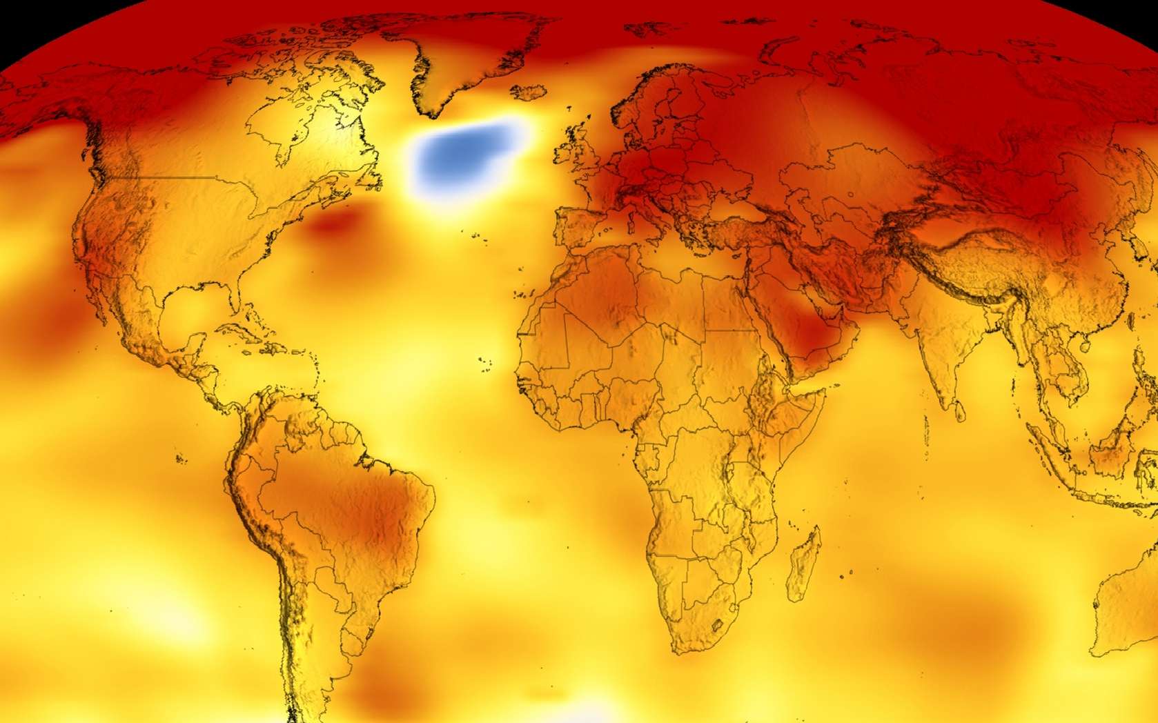 Des chercheurs de la Nasa nous proposent aujourd’hui de visualisation le réchauffement climatique, grâce à des courbes d’anomalies de température. © Nasa
