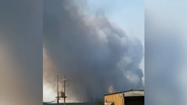 An uncontrolled fire burns near the Cigar Lake uranium mine

