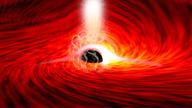 The light behind a black hole was discovered for the first time

