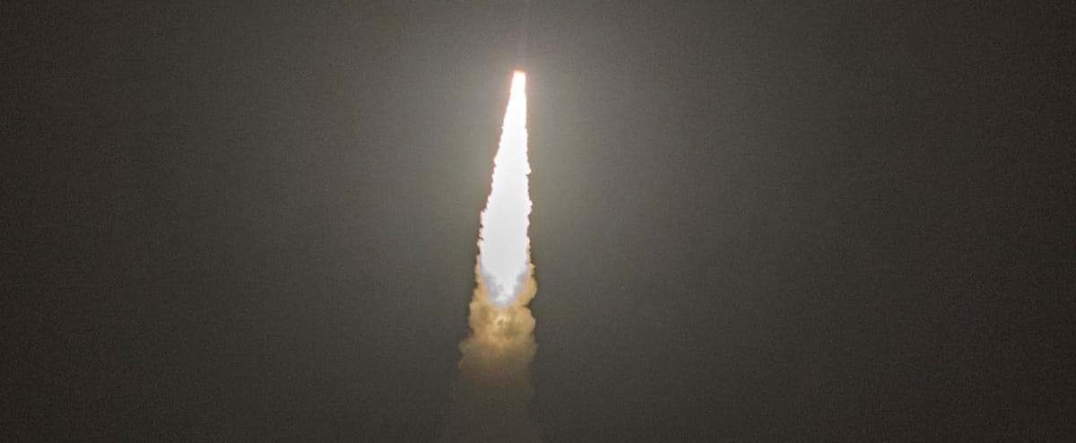 A Vega rocket lifts off from Kourou to put an observation satellite into orbit

