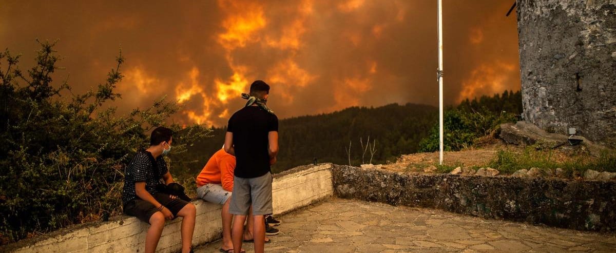 [PHOTOS] Desperation on the burning Greek island of Evia

