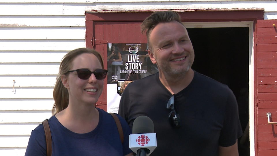 Interview with Marilyn Bastien and Jean-Sebastien Lozo in front of the Percy Center for the Arts