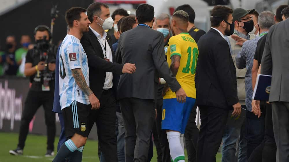 A surreal scene during a match between Argentina and Brazil

