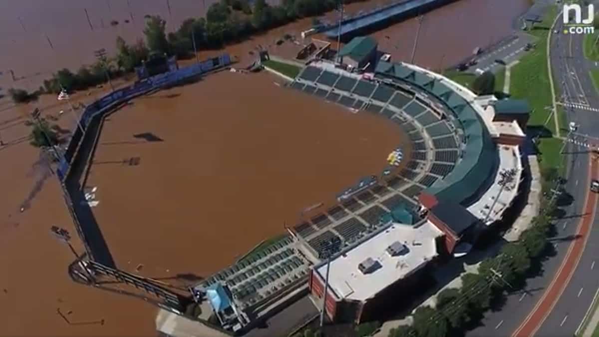   Video |  Baseball field completely submerged in water

