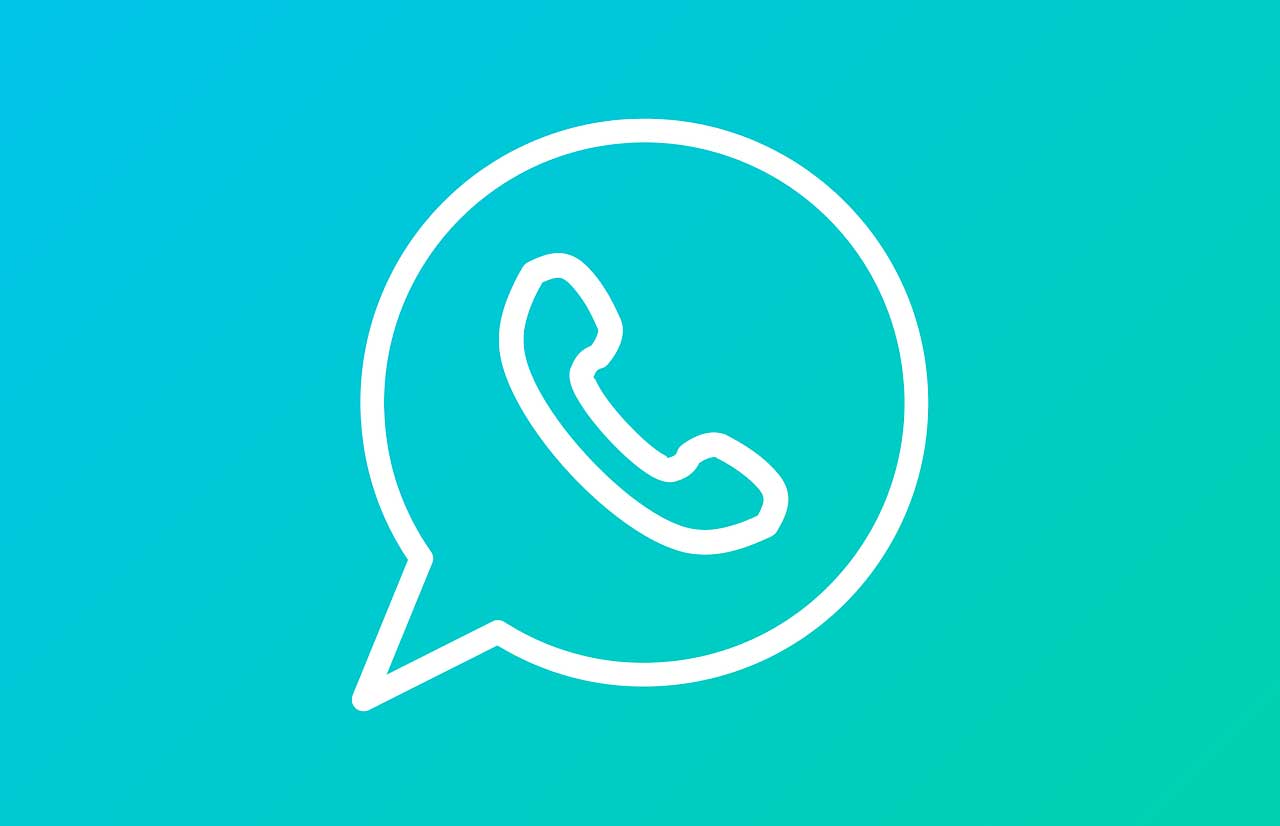WhatsApp logo on a gradient background