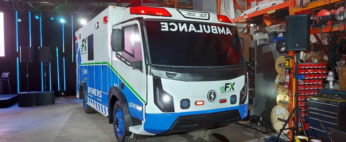 Demers and Lion unveil their electric ambulance

