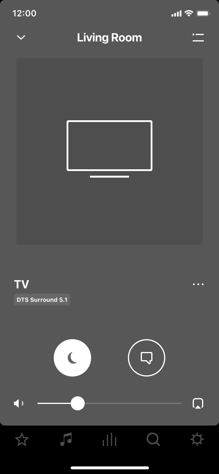 The DTS icon appears on the Sonos app if streaming content is present