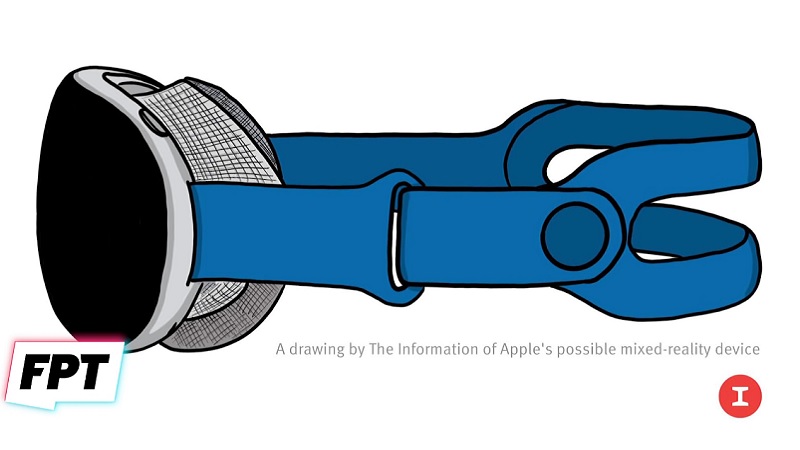 Illustration of the Apple AR/VR Headset