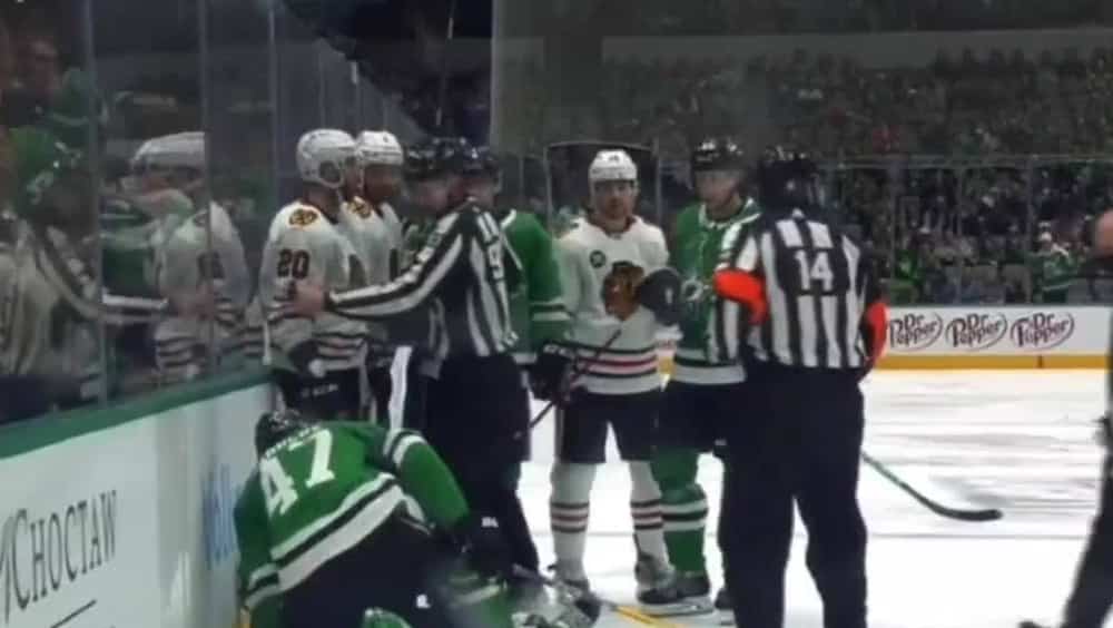 A horrific scene in the NHL

