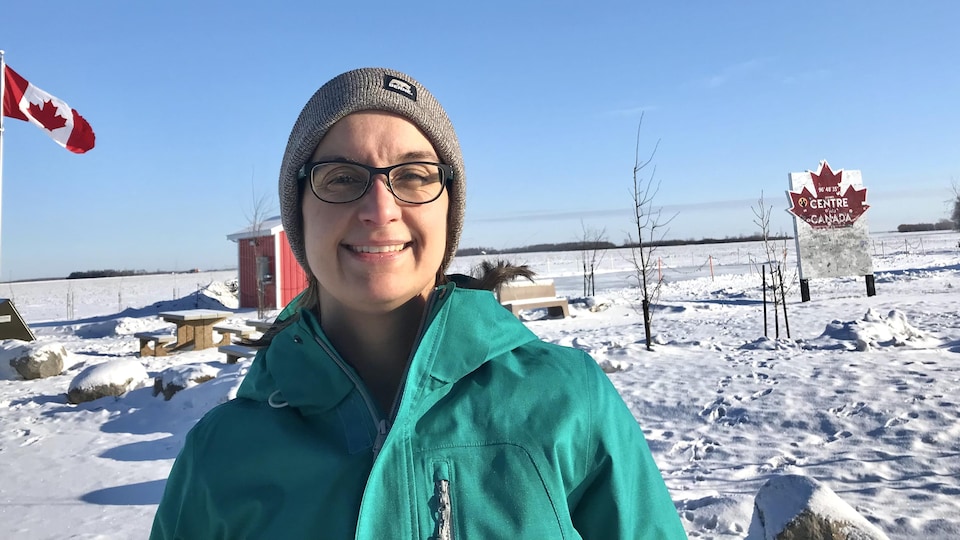 Lisa Wood in a winter landscape in Central Canada