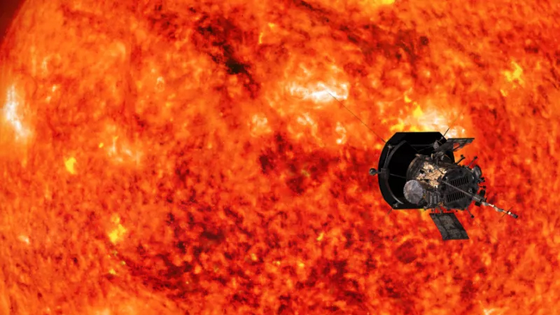 Artist's representation of NASA's Parker Solar Probe - Credit: NASA