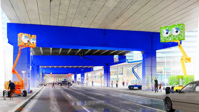 Two pedestrian areas will be redeveloped under the Gardiner Expressway

