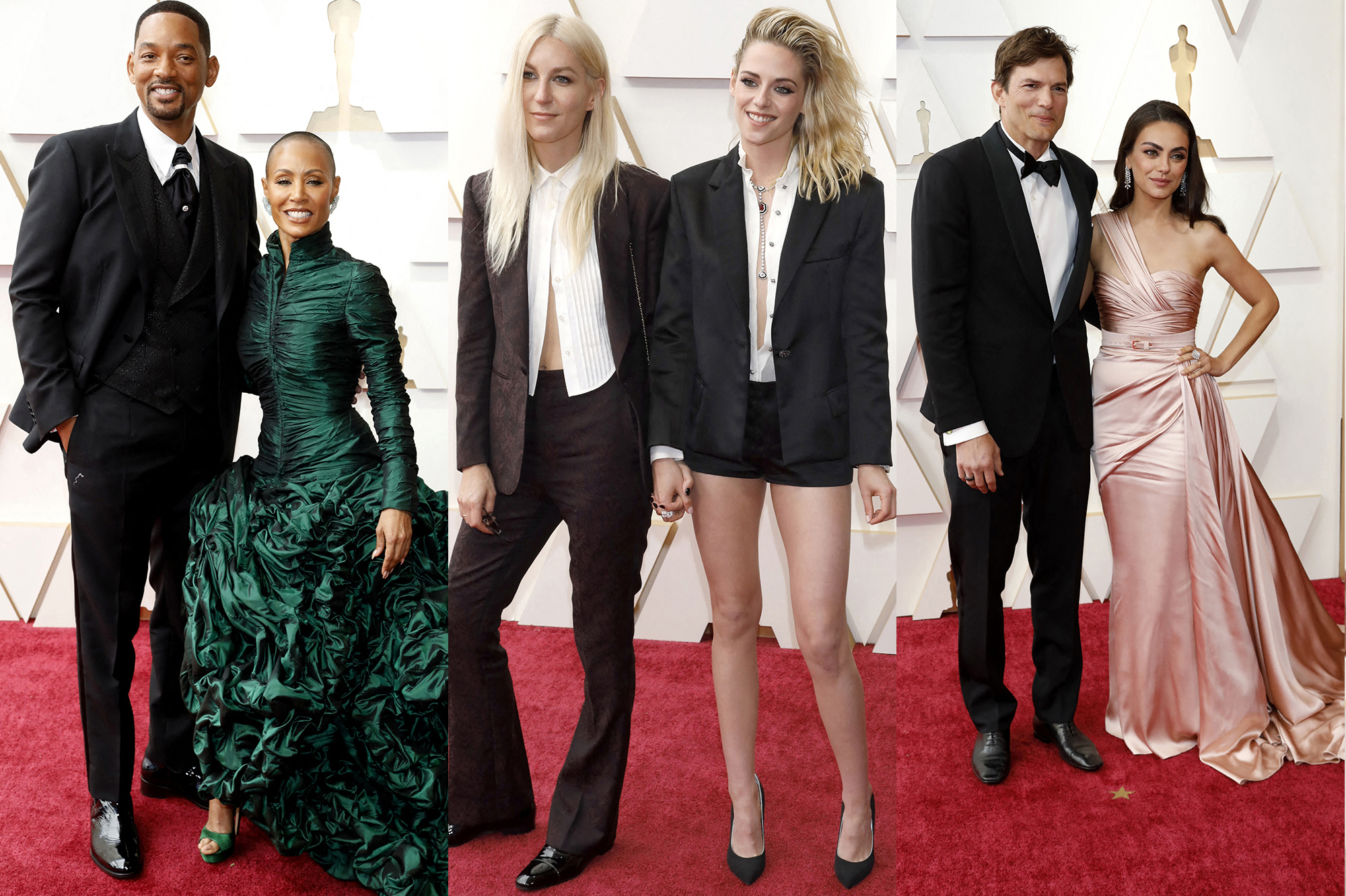 Jada Pinkett, Will Smith, Mila Kunis and Ashton Kutcher...star couples at the Oscars

