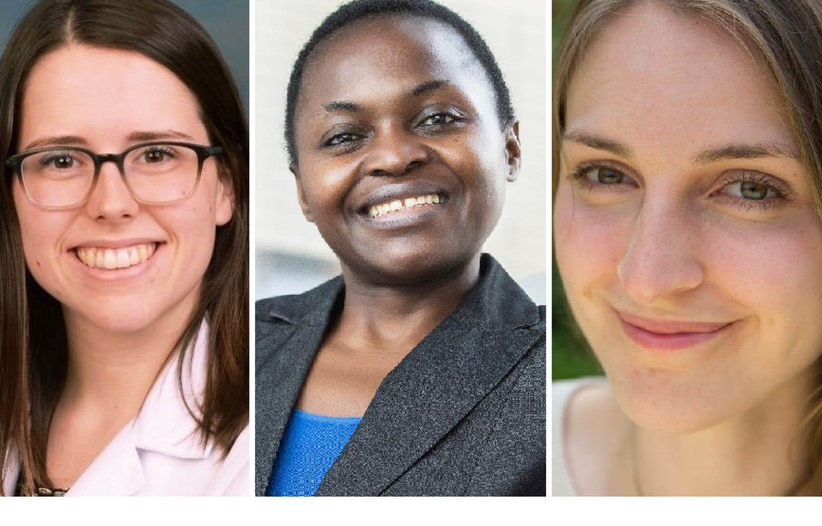 Photos of three scholarship recipients from the New Fund for Women in Science at UQAM

