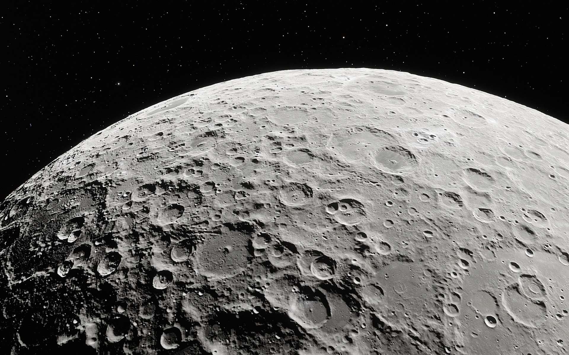 La surface de la Lune. © Aleksandr, Adobe Stock
