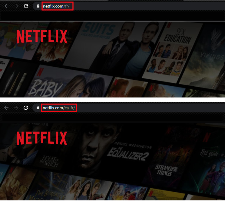 URL Netflix Divers pays VPN
