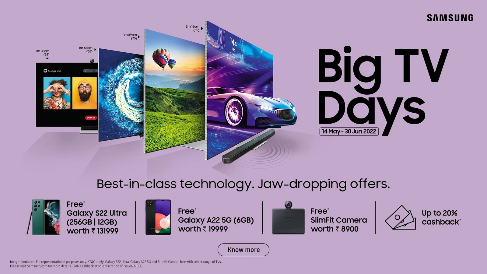 Samsung TV Direct Sale: Get great deals and guaranteed free offers on big screen TVs

