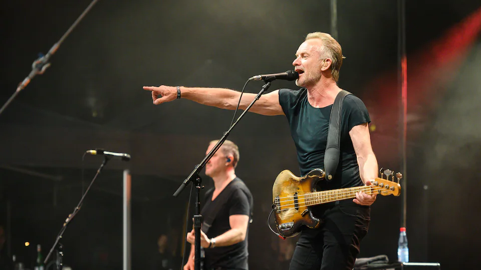 Sting, on stage.