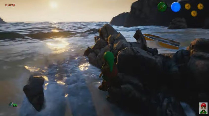 CryZENx's new UE5 version for Ocarina of Time shows great water effects

