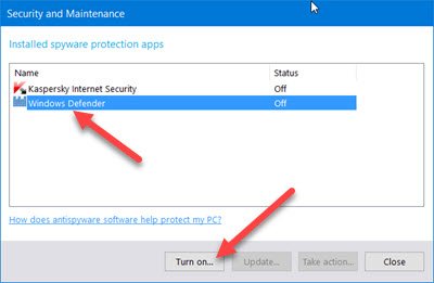 How to enable or start Windows Defender manually

