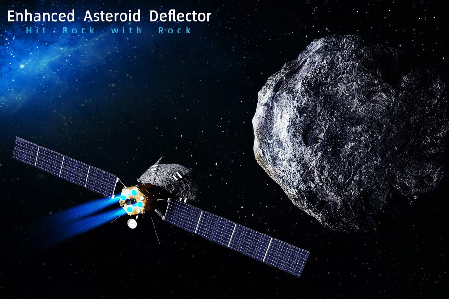 Artist rendering of the Chinese asteroid impact project