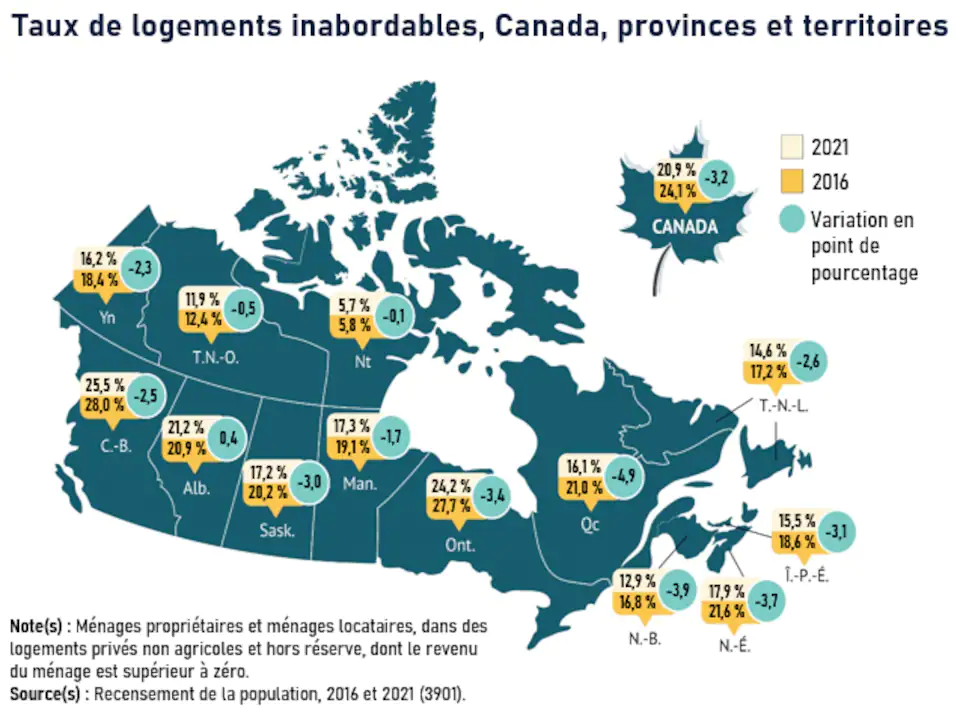 Map of Canada showing households with incomes greater than zero.