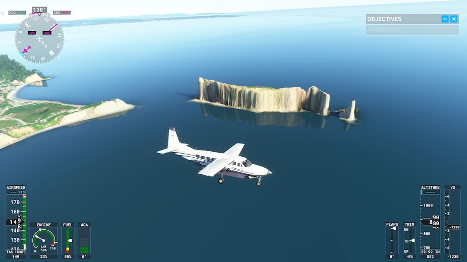 Rocher Percé is better than it was when Flight Simulator launched, but it's not 3D designed.