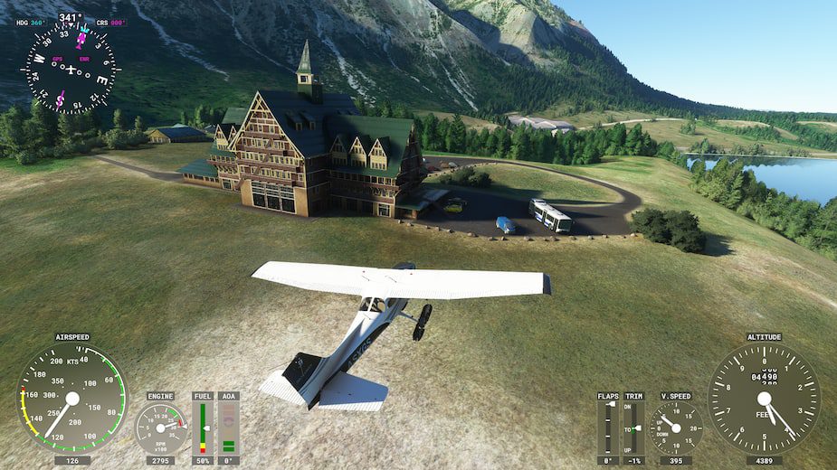 Flight Simulator features many beautiful hotels in Canada, such as the Prince of Wales Hotel.